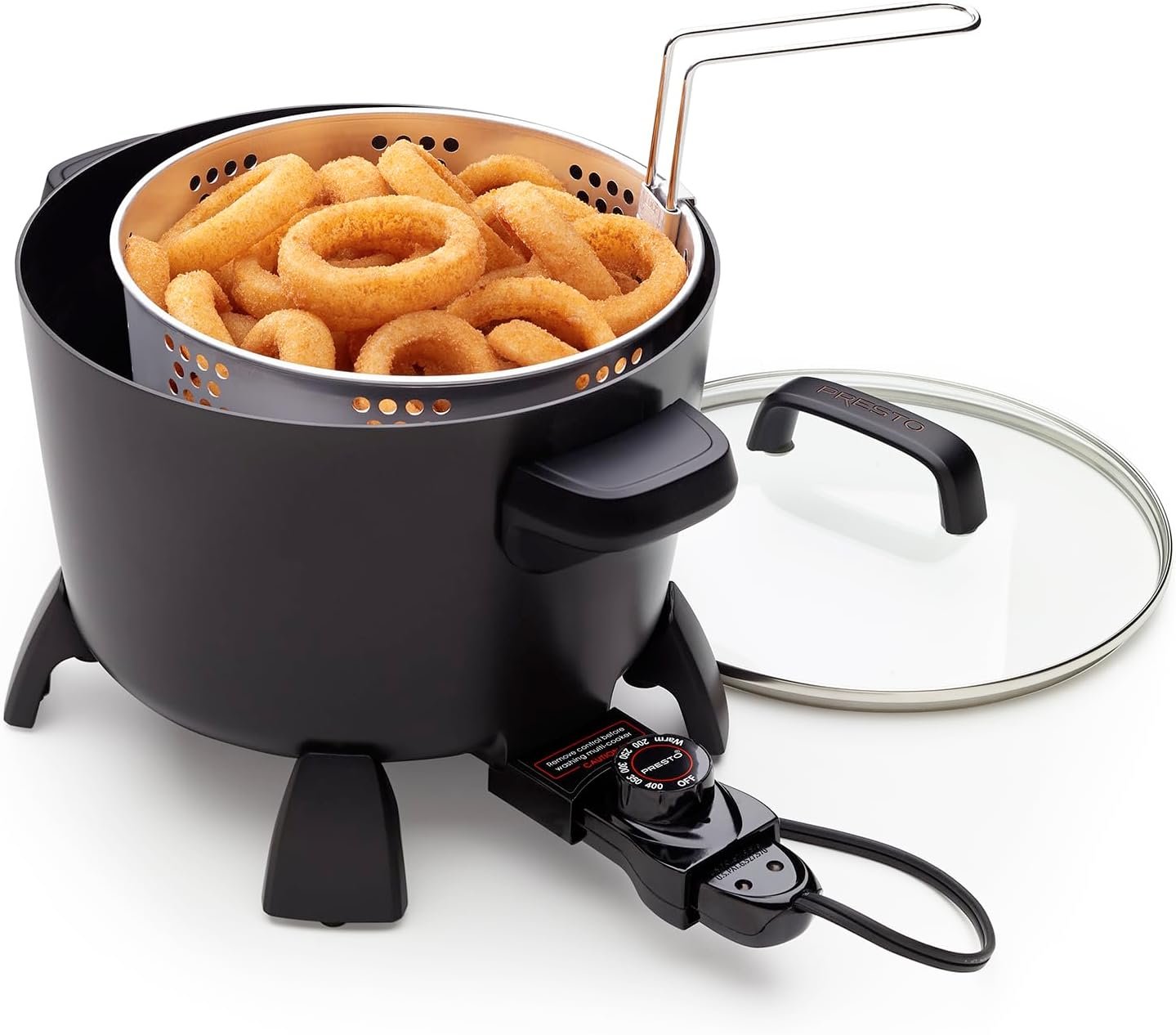 Presto 8-Quart Big Kettle, Steamer and Deep Fryer Multi-Cooker, Black - Image 3