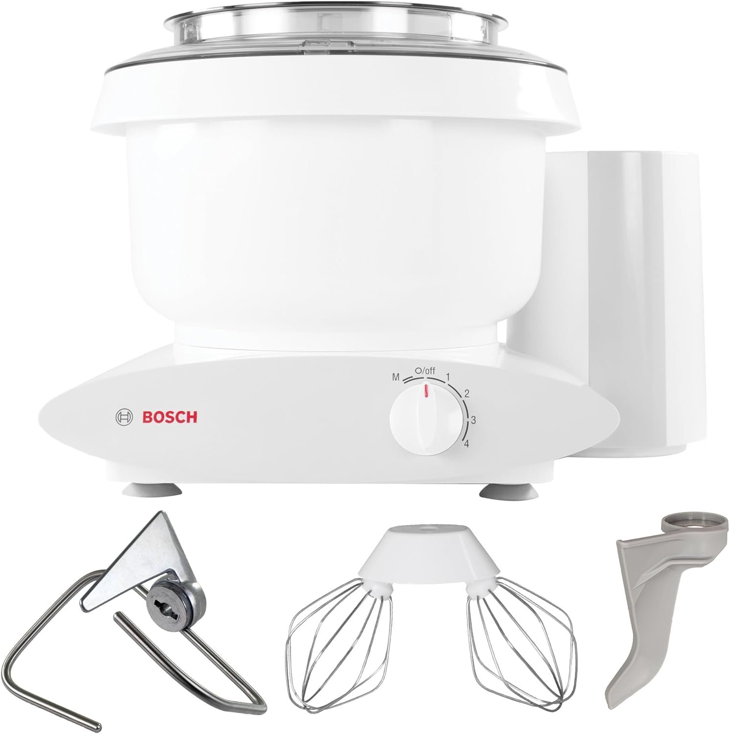 Bosch Universal Plus Stand Mixer 500 Watt, 6.5 Quarts with Wire Whips, Dough Hook & NutriMill Dough Hook Extender Bundle - Image 2
