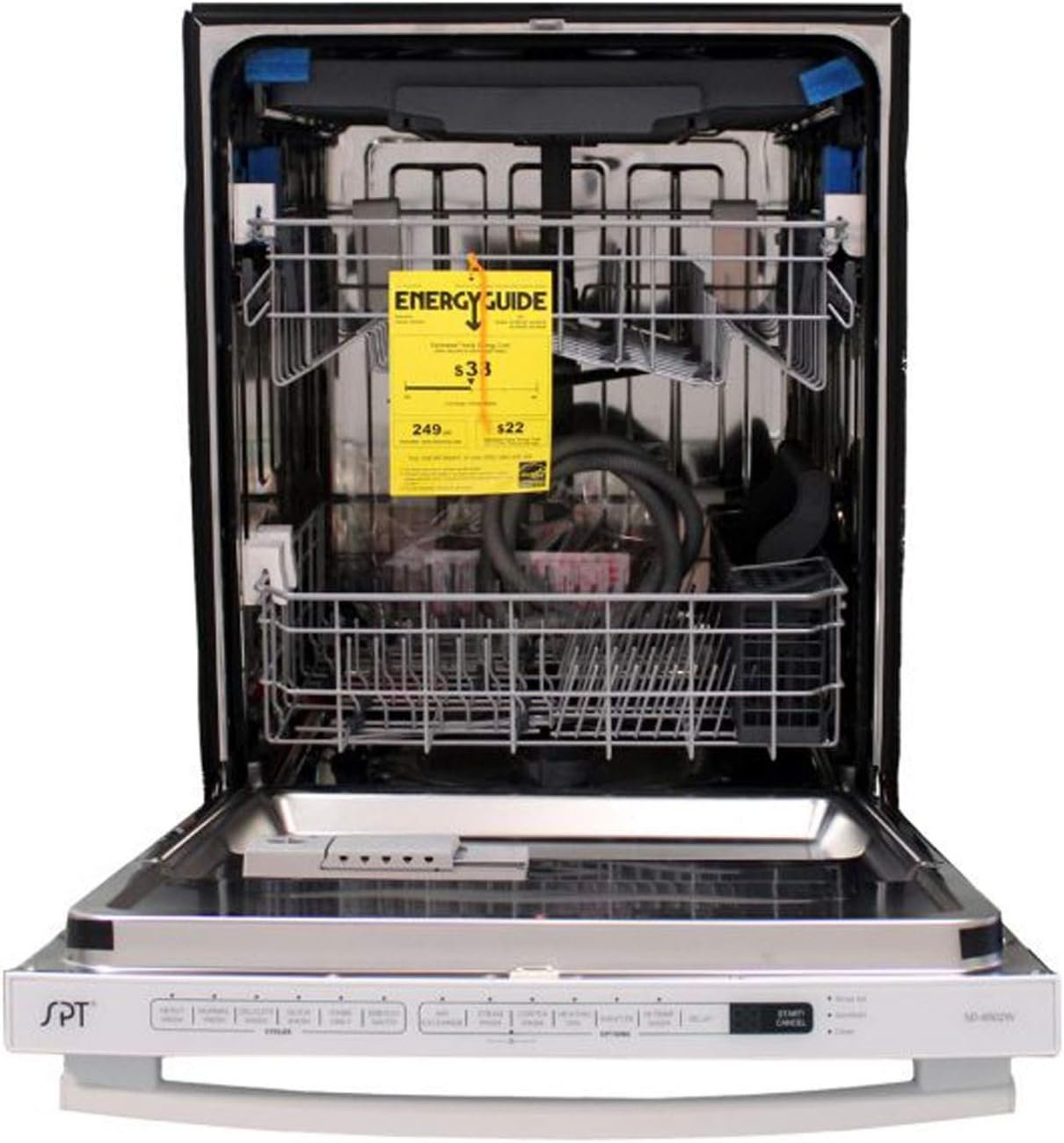 SD-6502W: Energy Star 24″ Built-In Stainless Steel Tall Tub Dishwasher w/Smart Wash System & Heated Drying – White - Image 7