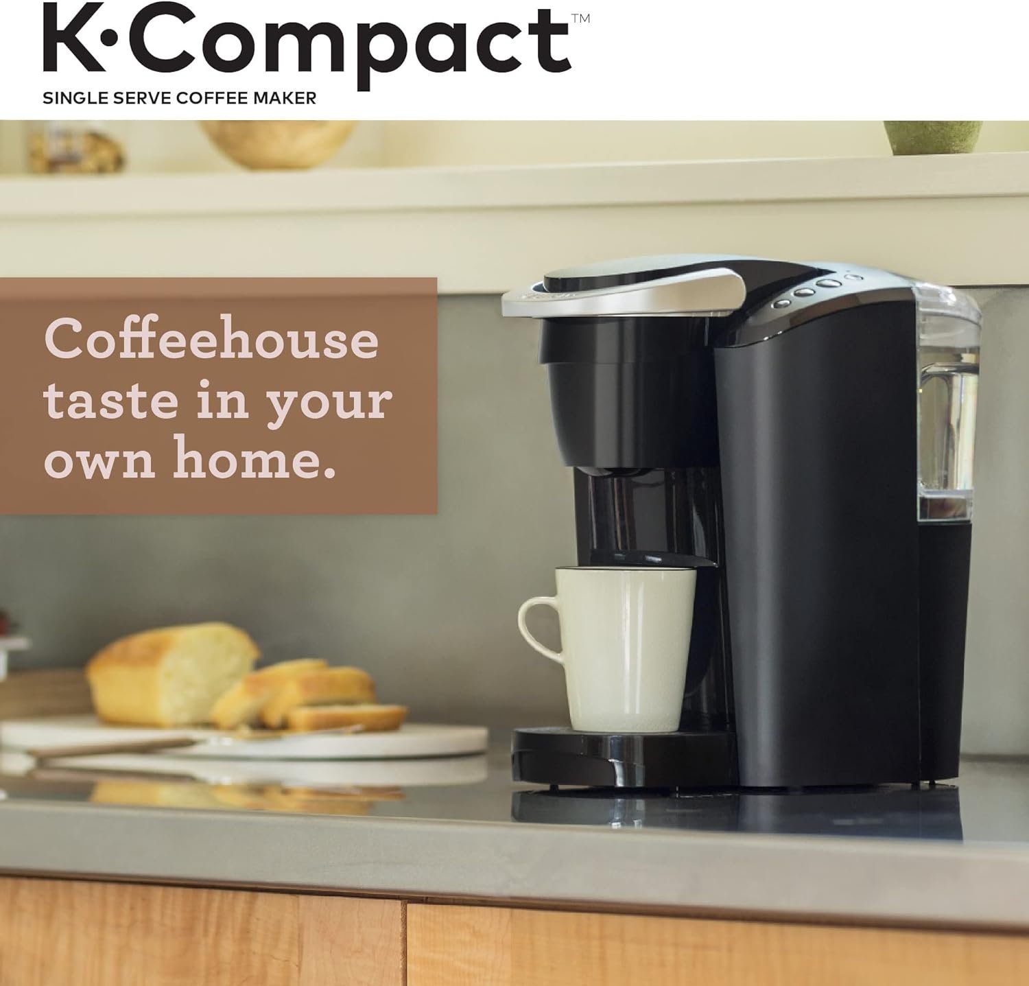 Keurig K-Compact Single-Serve K-Cup Pod Coffee Maker, with 3 Brew Sizes, Smart Start Feature, 36oz Removable Reservoir, Black - Image 10
