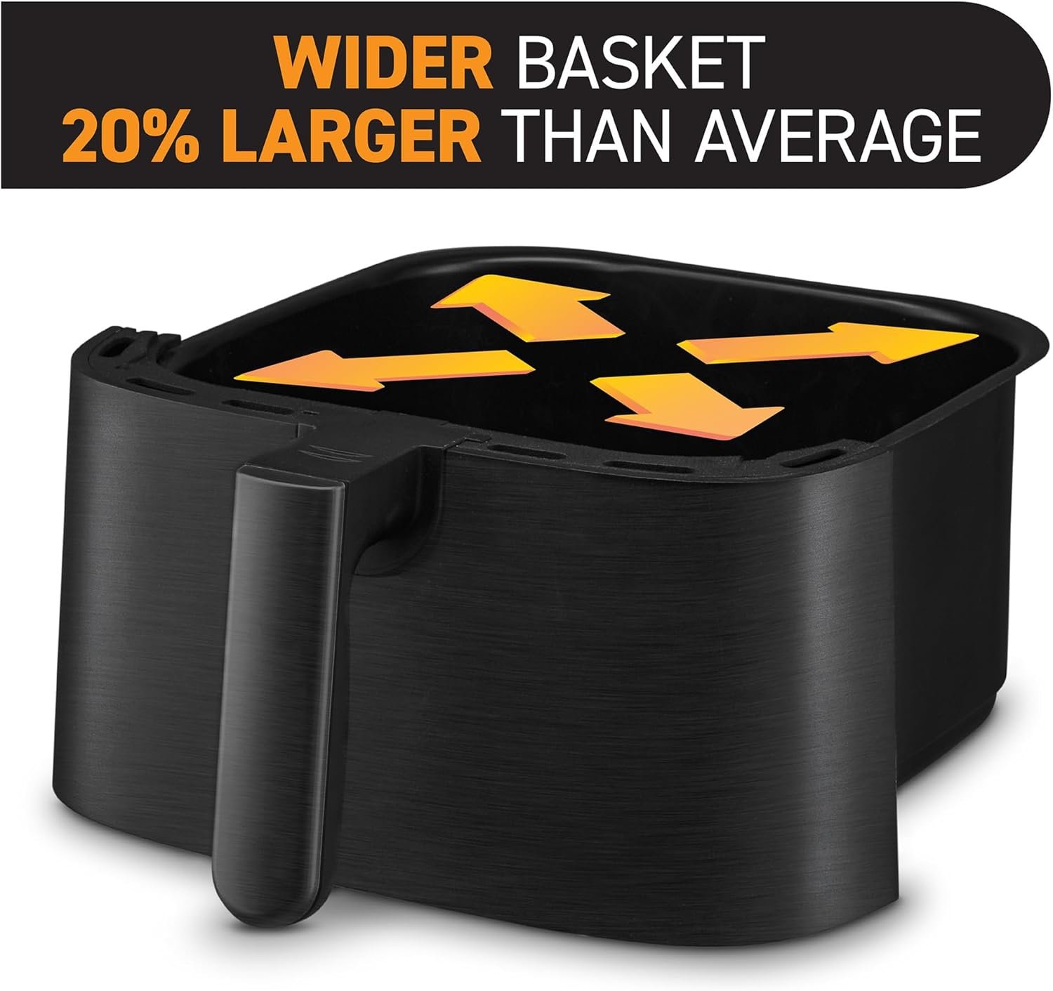 Gourmia Air Fryer Oven Digital Display 7 Quart Large AirFryer Cooker 12 Touch Cooking Presets, XL Air Fryer Basket 1700w Power Multifunction GAF716 Black and Stainless Steel Accents FRY FORCE 360° - Image 5