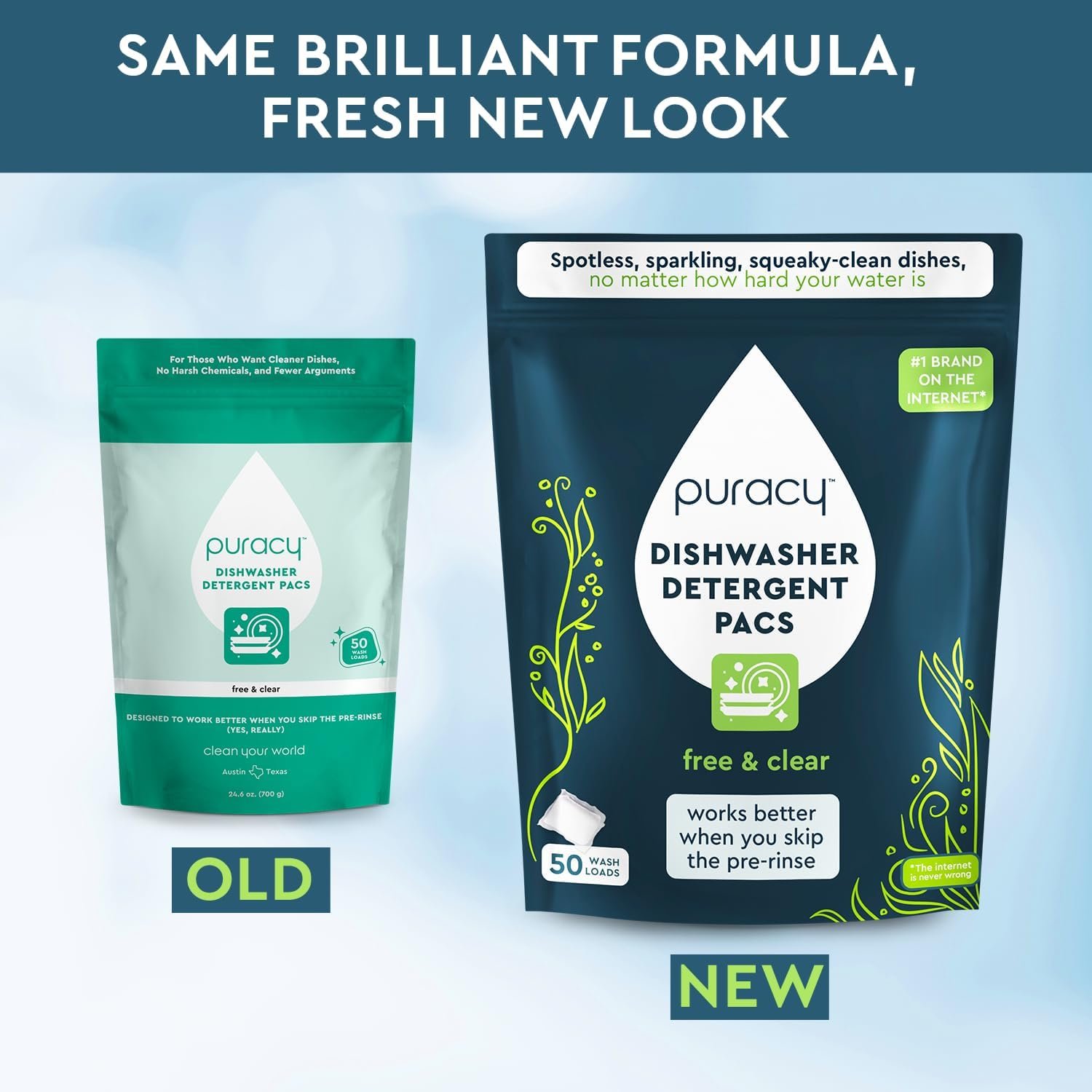 Puracy Dishwasher Pods, Natural Dishwasher Detergent, Free & Clear Dish tabs - Enzyme-Powered, Spot & Residue Free - TikTok Trend Items, Must Haves from TikTok Made Me Buy It (Free & Clear, 100 Count) - Image 8