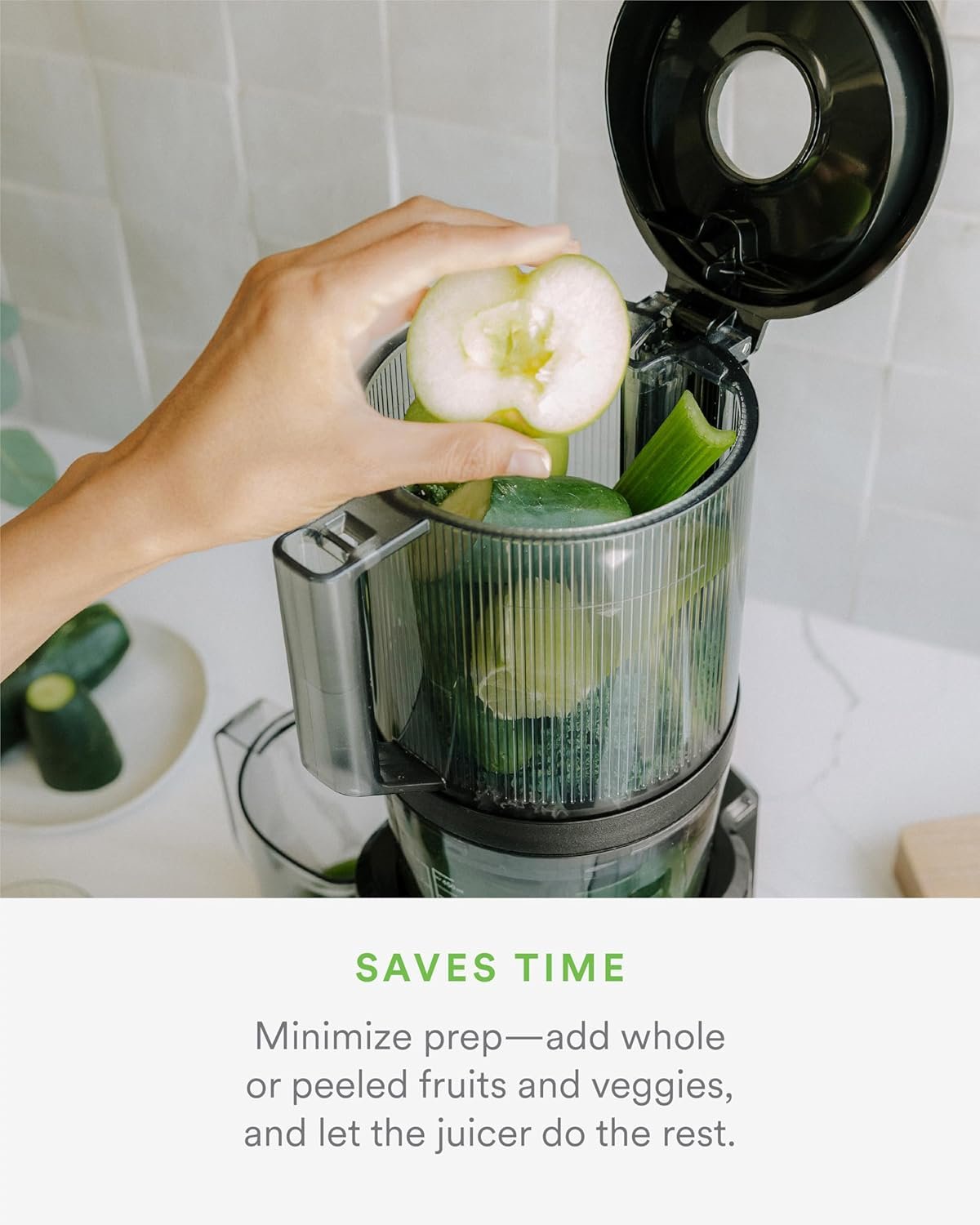 Nama J2 Cold Press Juicer – Self Feeding for Hands-Free Operation with Wide Mouth Hopper for Whole Recipe Loading, Zero Waste Masticating Juicer For More Juice, Less Pulp – Easy Cleanup & Assembly - Image 5