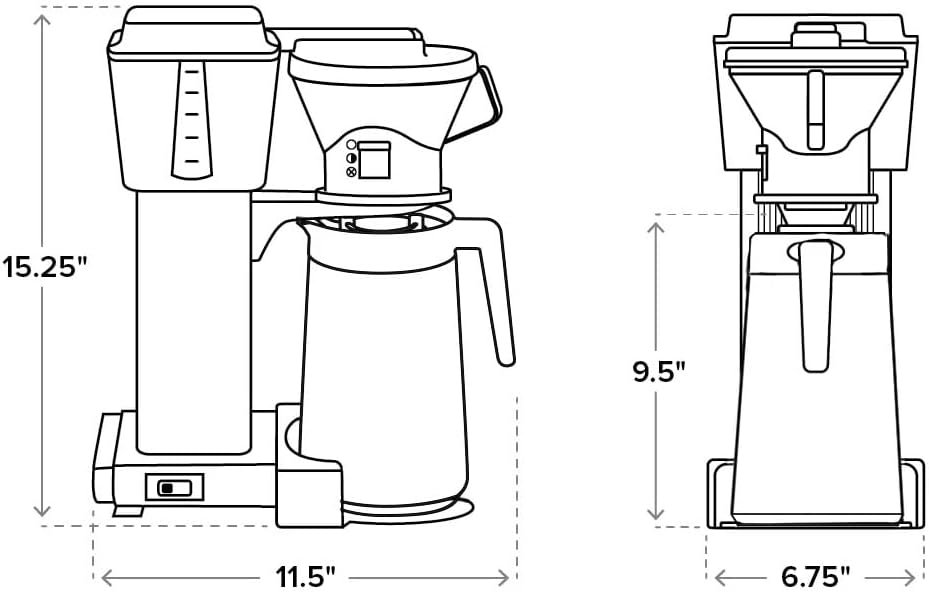 Technivorm Moccamaster 79112 KBT Coffee Brewer, 40 oz, Polished Silver - Image 5