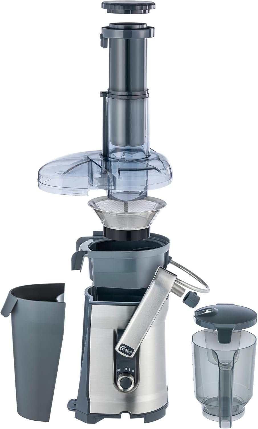 Oster Easy-to-Clean Professional Juicer, Stainless Steel Juice Extractor, Auto-Clean Technology, XL Capacity, Gray - Image 8