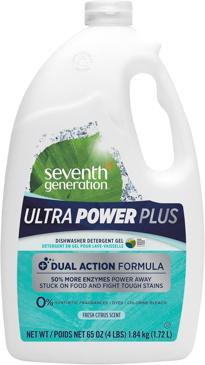 Seventh Generation Ultra Power Plus Auto Dish Gel, Fresh Citrus Scent, 65 Ounce - Image 2
