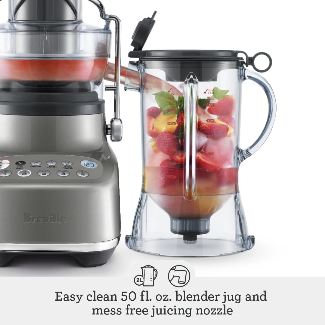 Breville the 3X Bluicer™ Blender and Juicer, BJB615SHY, Smoked Hickory - Image 5