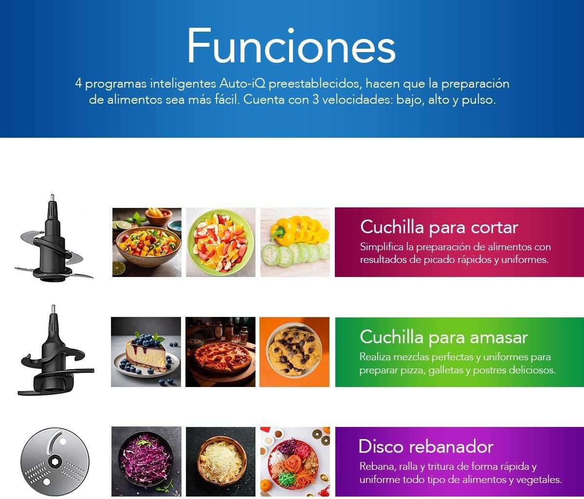 Ninja FP601CO Professional Plus Food Processor, 1000 Peak Watts, 4 Functions for Chopping, Slicing, Purees & Dough with 9-Cup Processor Bowl, 4 Blades, Food Chute & Pusher (Renewed) - Image 9