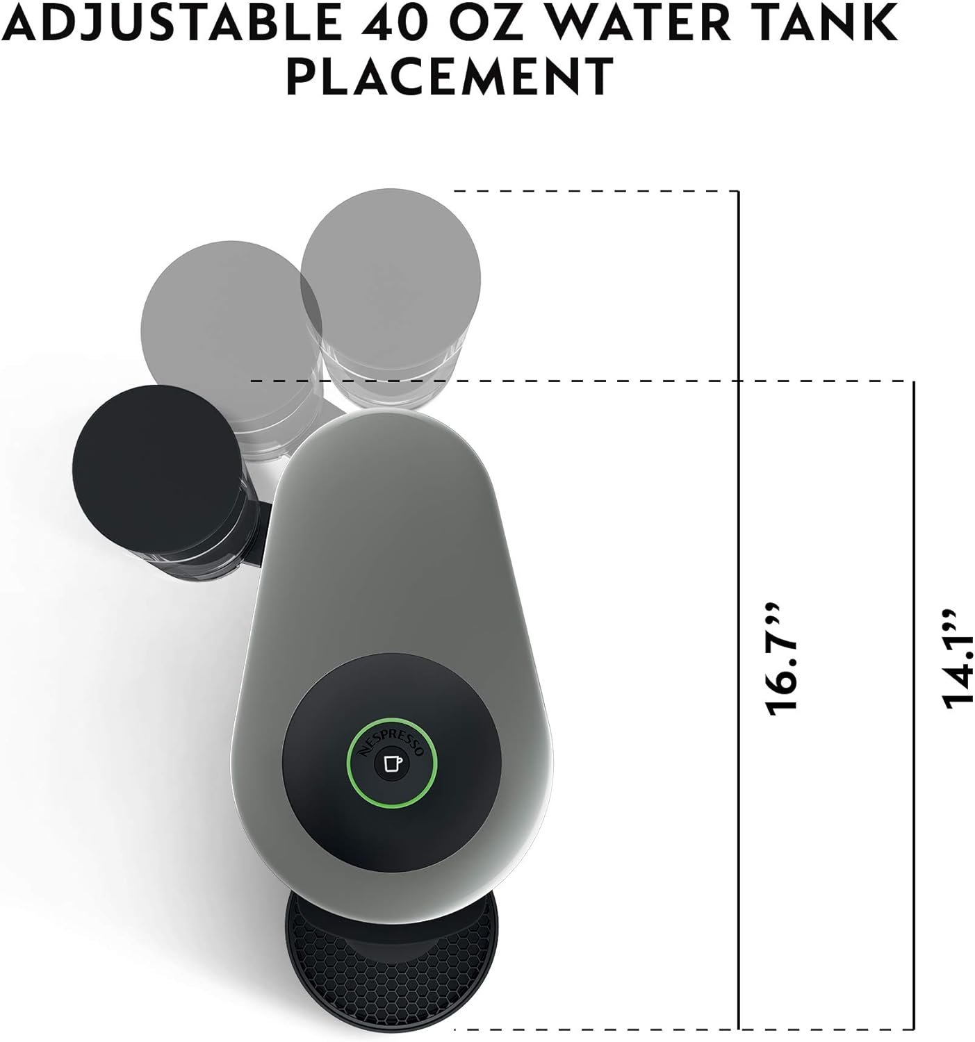 Nespresso Vertuo Plus Coffee and Espresso Maker by De'Longhi, Grey - Image 3