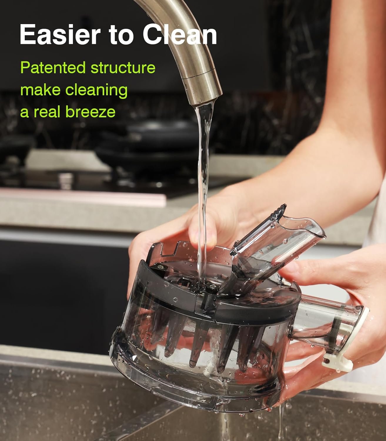 Juicer Machines, Zasmira Cold Press Juicer with 5" Large Feed Chute for Whole Vegetables and Fruits, High Juice Yield Juice Extractor with Powerful Quiet Motor, Easy to Clean, White - Image 7