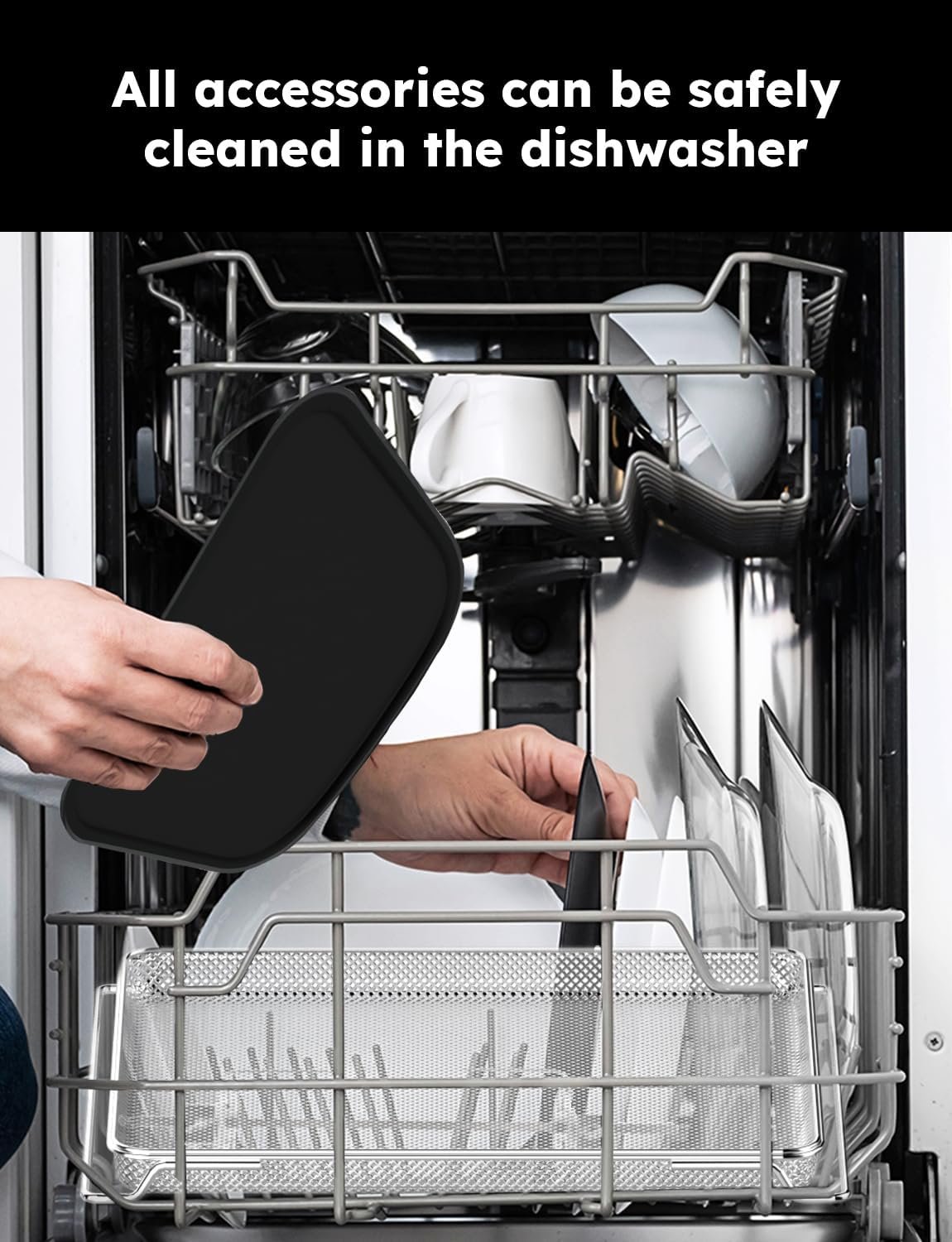 Nuwave Brio 15.5Qt Air Fryer Rotisserie Oven, X-Large Family Size, Powerful 1800W, 4 Rack Positions, 50°-425°F Temp Controls, 100 Presets & 50 Memory, Integrated Smart Thermometer, Linear T Technology - Image 10