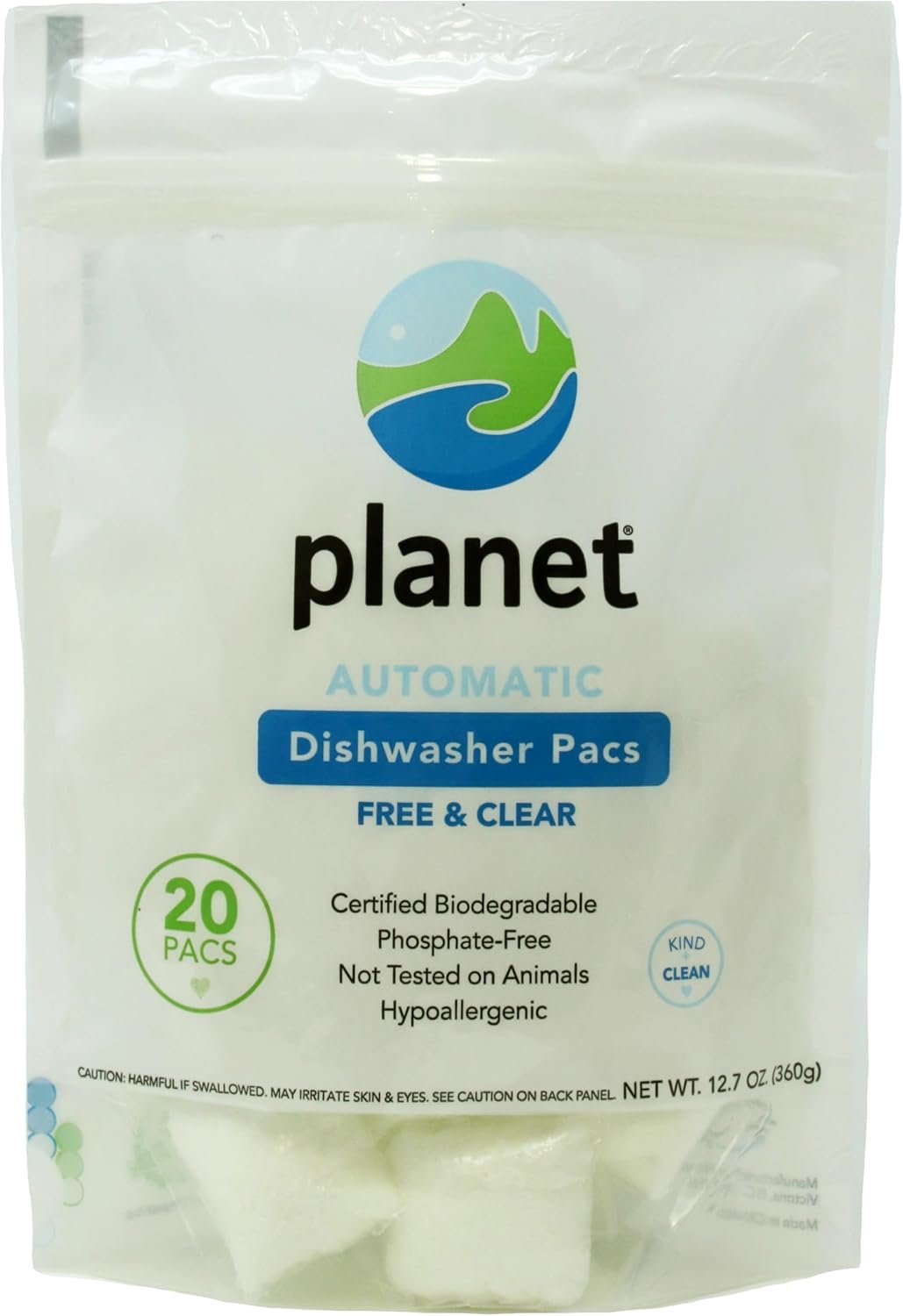 Planet Automatic Free & Clear Dishwasher Pacs, 12.7 Ounce - Image 2