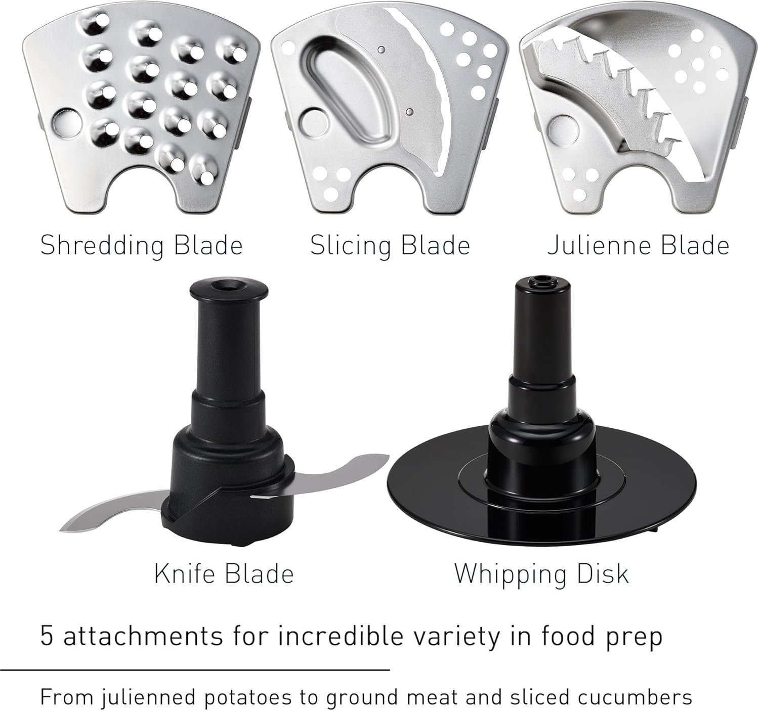 Panasonic Food Processor, Electric Vegetable Chopper for Speedy Food Prep, 5 Attachments to Shred, Whip, Mince, Chop, Grind, Knead, Shred, and Slice, with 10-cup Bowl Capacity - MK-F511 - Image 4