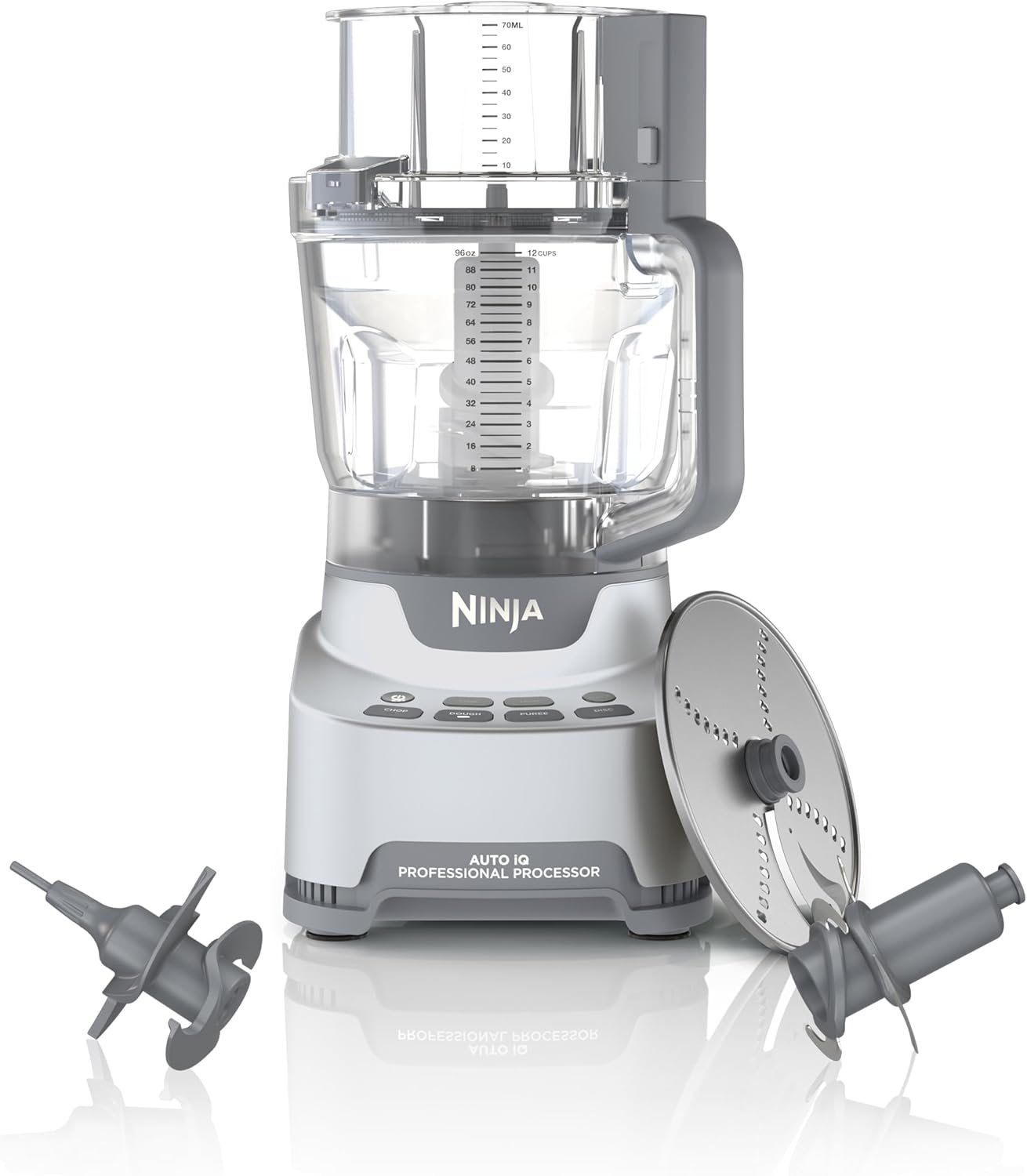 Ninja NF700 Professional XL Food Processor, 1000 Watts, 4-in-1, Chopping, Slicing/Shredding, Purees, Dough, 12-Cup Processor Bowl, Silver (Renewed) - Image 2