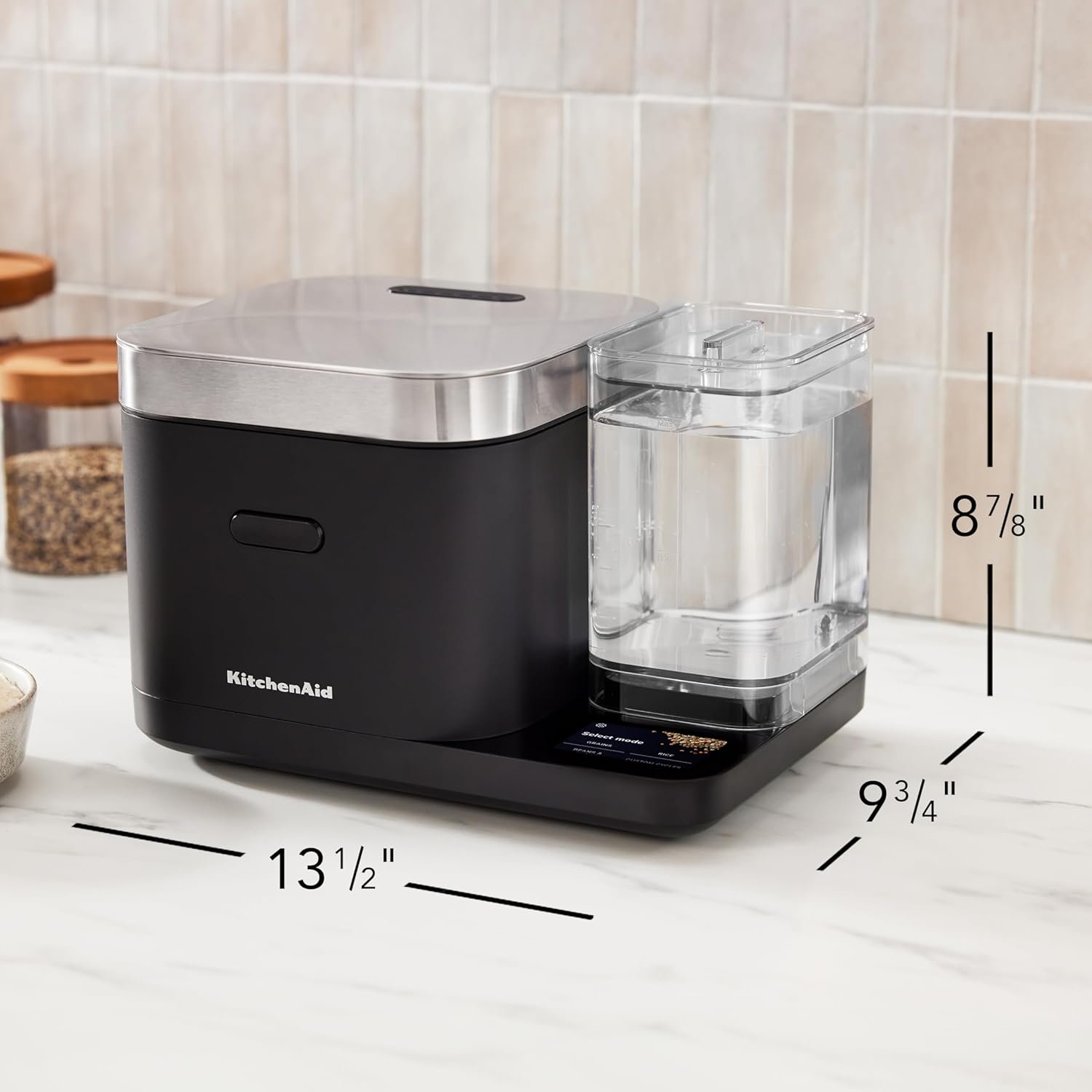 KitchenAid Grain and Rice Cooker 8 Cup with Automatically Sensing Integrated Scale + Water Tank, KGC3155BM - Image 8