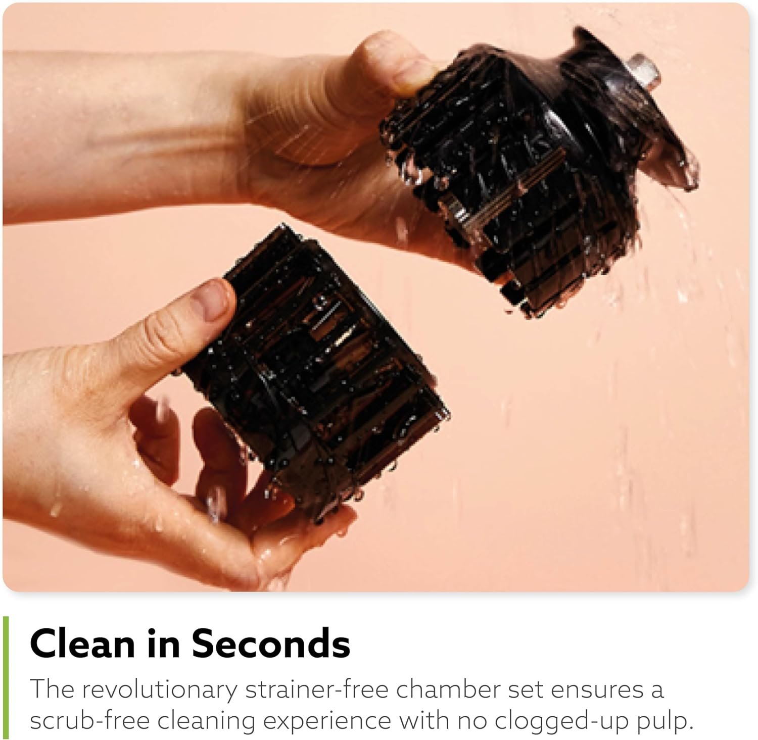 Hurom H400 Easy Clean Slow Juicer, Matte Black | Hands Free | Hopper Fits Whole Produce | Quiet Motor | Scrub Free Cleaning | BPA Free | Easy Assembly | Healthy Living | Cold Press Masticating Juicer - Image 5