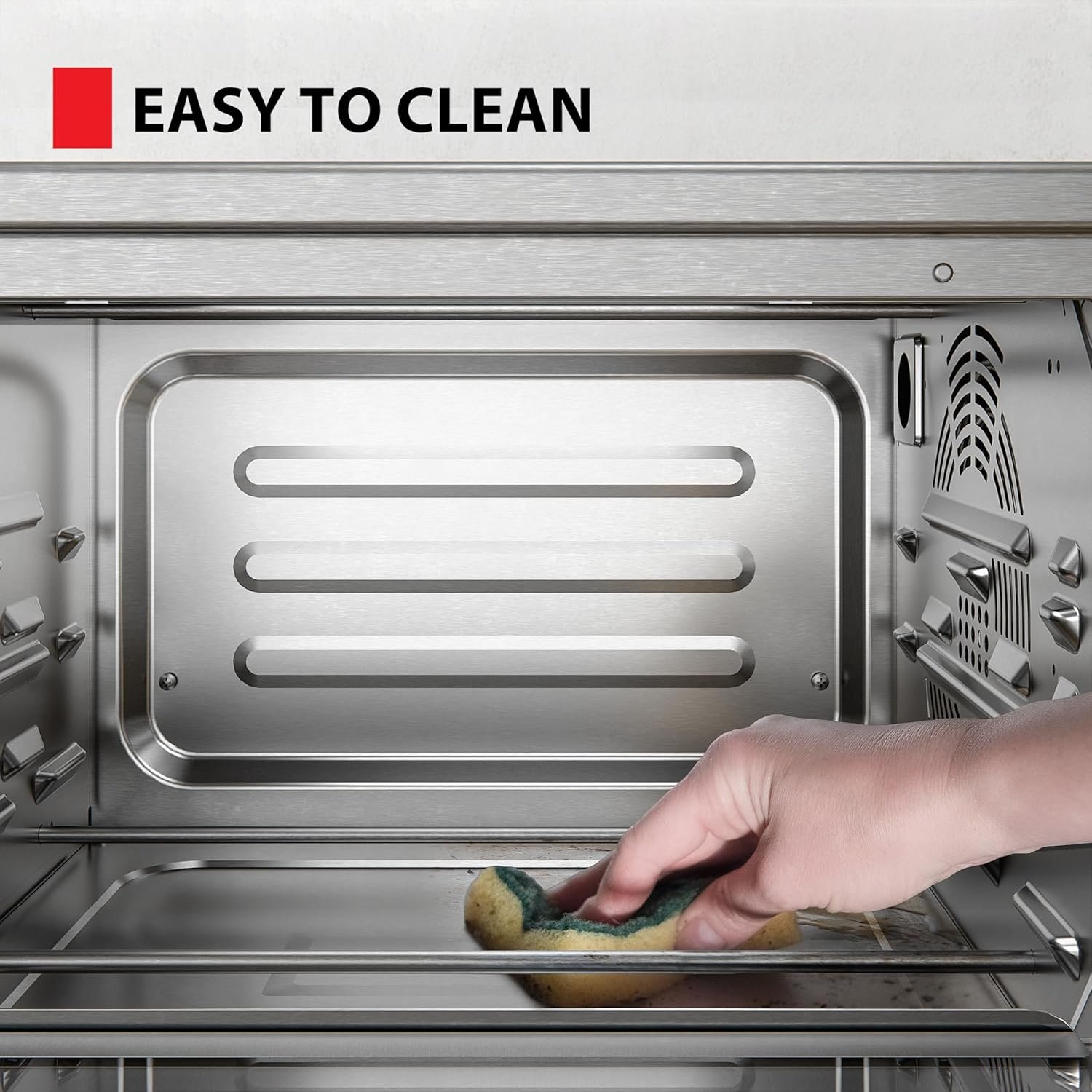 TOSHIBA ChefFry Air Fryer Toaster Oven Combo, 26.4 QT Large Capacity, 12-in-1 Countertop Toaster Oven, Stainless Steel - Image 8