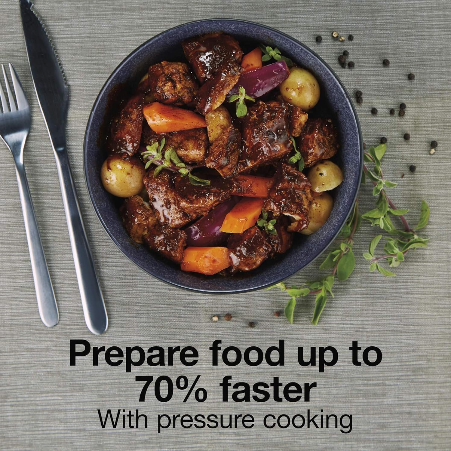 Proctor-Silex Simplicity 4-in-1 Electric Pressure Cooker, 3 Quart Multi-Function With Slow Cook, Steam, Sauté, Rice, Stainless Steel (34503) - Image 7