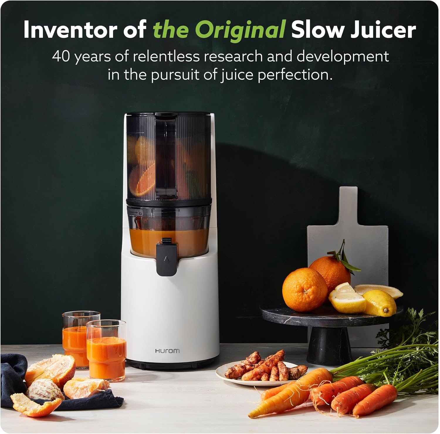Hurom H200 Easy Clean Slow Juicer, Matte Black | Hands Free | Hopper Fits Whole Produce | Quiet Motor | Scrub Free Cleaning | BPA Free | Easy Assembly | Healthy Living | Cold Press Masticating Juicer - Image 3