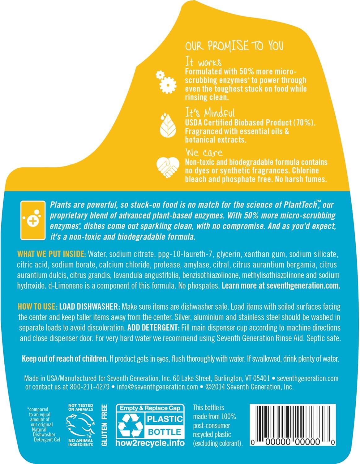 Seventh Generation Ultra Power Plus Auto Dish Gel, Fresh Citrus Scent, 65 Ounce - Image 4