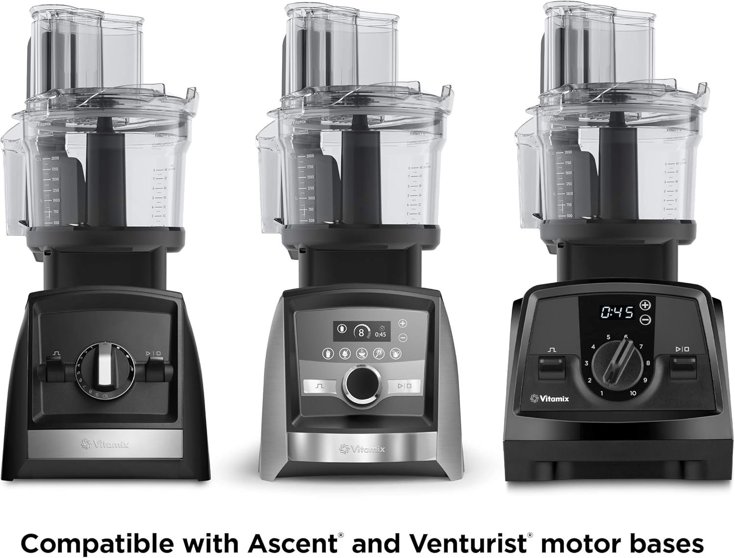 Vitamix 12-Cup Food Processor Attachment with SELF-DETECT™, Compatible with Ascent and Venturist Series, Black - Image 8