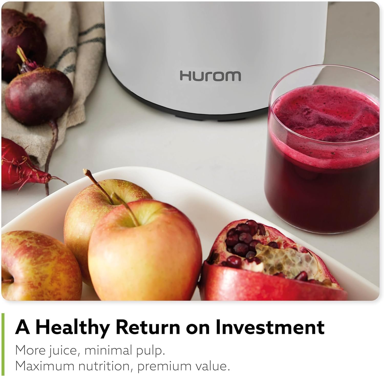 Hurom H400 Easy Clean Slow Juicer, Matte Black | Hands Free | Hopper Fits Whole Produce | Quiet Motor | Scrub Free Cleaning | BPA Free | Easy Assembly | Healthy Living | Cold Press Masticating Juicer - Image 4