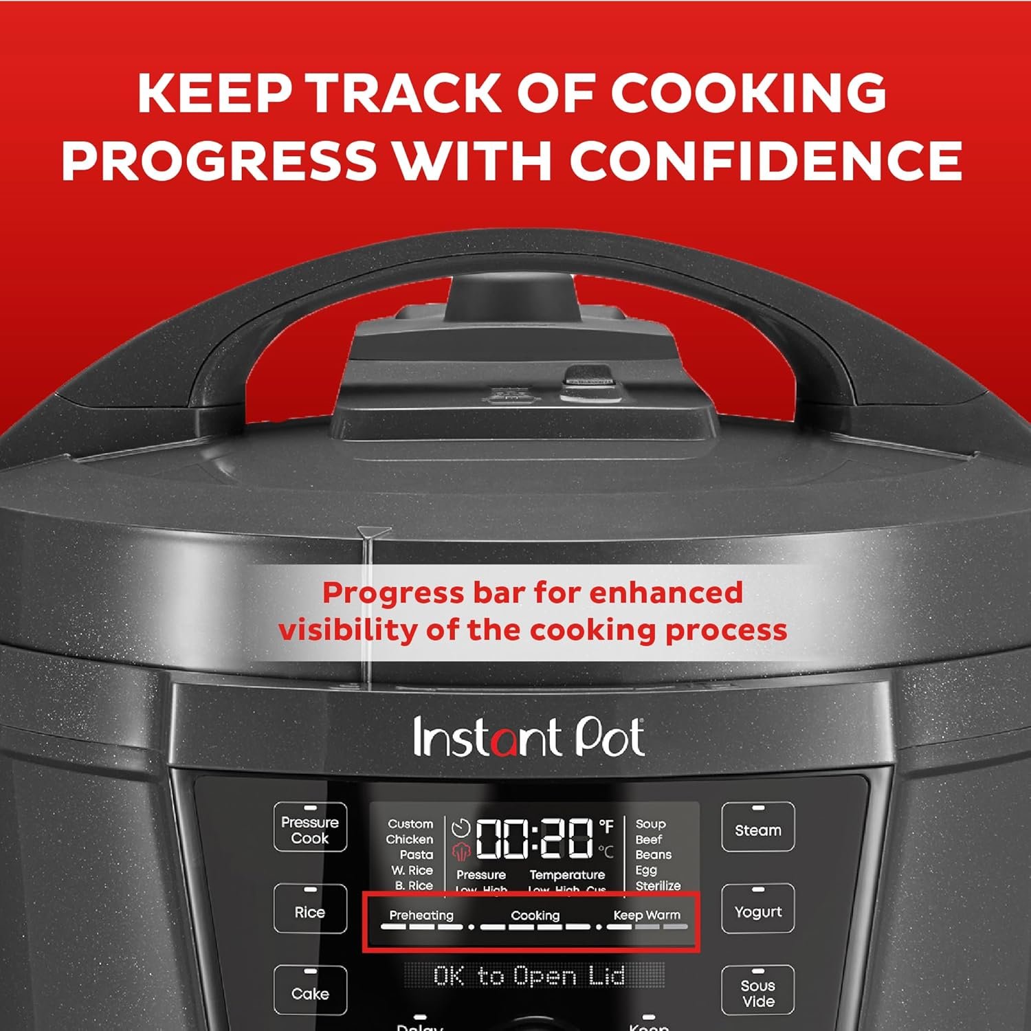 Instant Pot RIO Wide Plus, 7.5 Quarts 35% Larger Cooking Surface, WhisperQuiet Steam Release, 9-in-1 Electric Multi-Cooker, Pressure Slow Cooker, Rice Cooker, Steamer, Sauté, Cake & Warmer, XL - Image 7