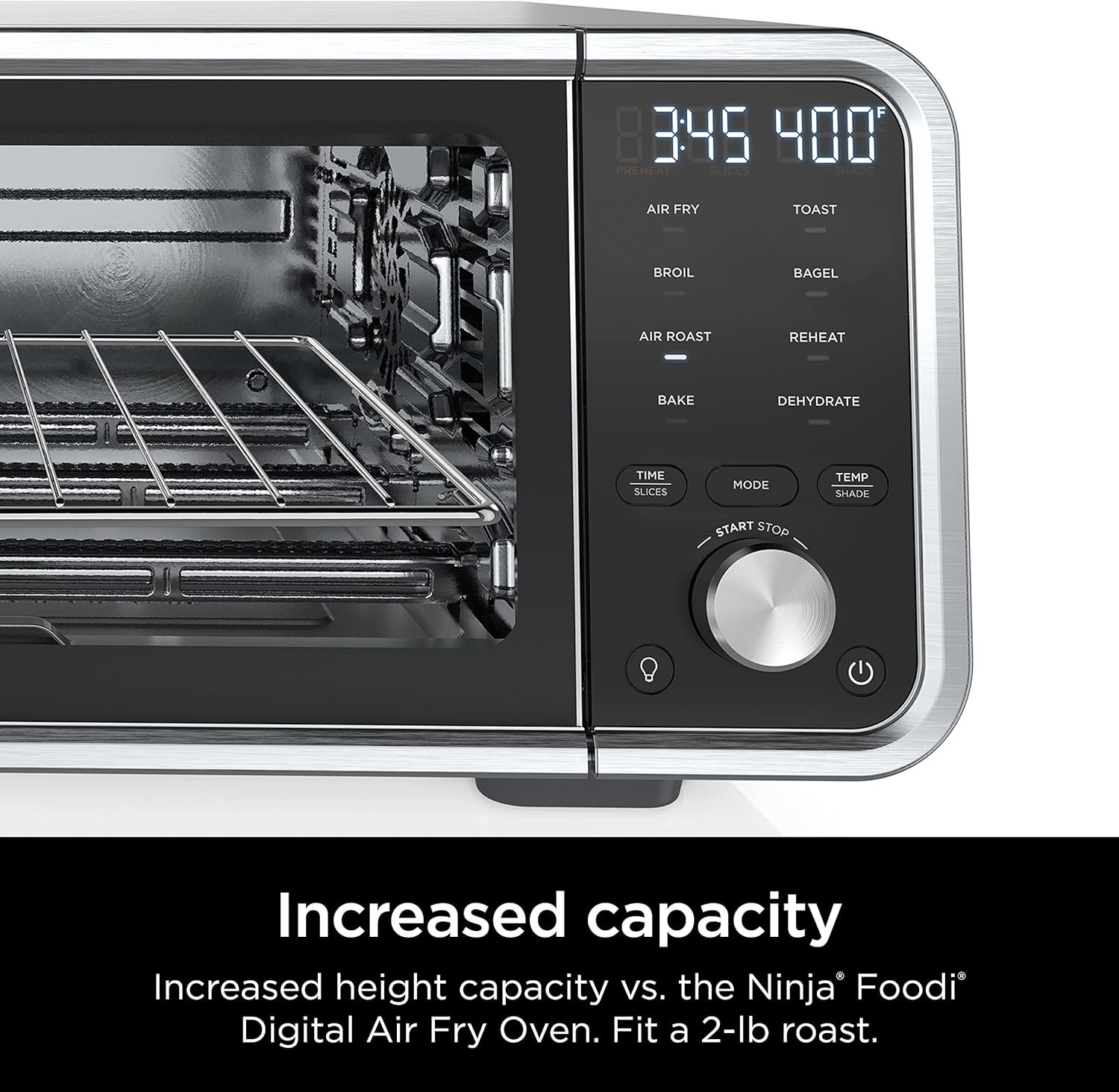 Ninja SP201 Digital Air Fry Pro Countertop 8-in-1 Oven with Extended Height, XL Capacity, Flip Up & Away Capability for Storage Space, Basket, Wire Rack Crumb Tray, Silver (Renewed), Black - Image 7