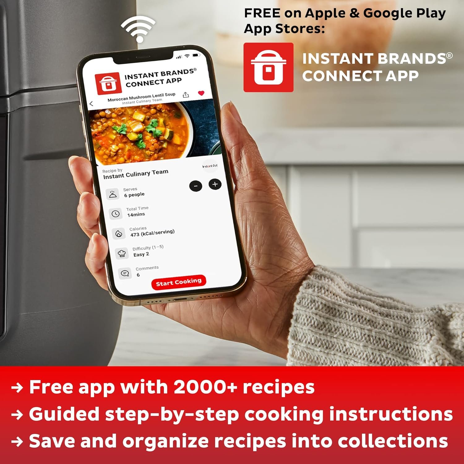 Instant Pot Essentials 4QT Air Fryer with EvenCrisp Technology that Crisps and Reheats, Easily Adjust Time & Temperature For Quick Meals, 100+ In-App Recipes, from the Makers of Instant Pot, Black - Image 8